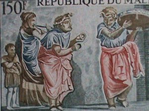 ​MALI STAMP:1974 SC# C211 MUSICIAN- POMPEII MOSAIC -UNUSUAL-PROOF STAMP