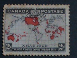 ​CANADA-1898-SC#85 -CANADA MAP-OVER 120 YEARS OLD STAMP-LT.CANCEL VERY FINE