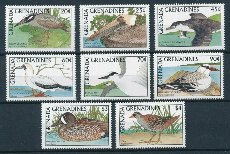 [108820] Grenada Grenadines 1988 Birds Ducks Heron Pelican Teal Tern Booby  MNH