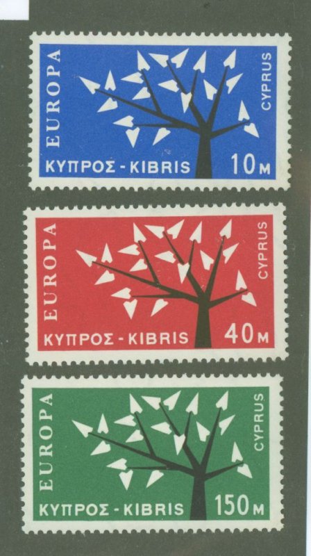 Cyprus #219-221 Mint (NH) Single (Complete Set)