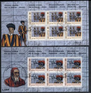 Switzerland 2005 Swiss Papal Guards 2x sheetlet CTO