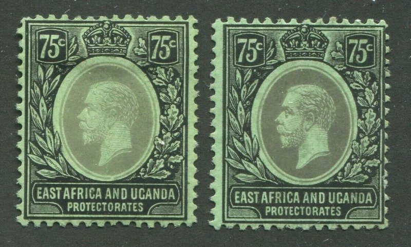 EAST AFRICA & UGANDA PROTECTORATES #48, 48a MINT