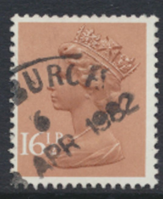 GB  Machin 16½p X950   Phosphor paper  Used  SC#  MH95  see scan and details