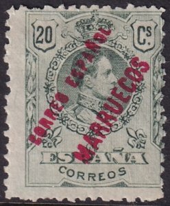 Spanish Morocco 1909 Sc 18 MH* disturbed gum