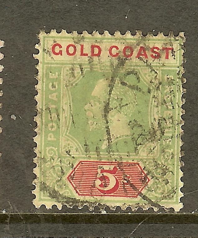 Gold Coast, Scott #93, 5sh King George V, Wmk 4, Used