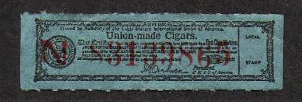 Union Made Cigars Label - dated 1880 - printed in Chicago