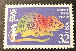 US# 3060 32c  1996 Year of the Rat Mint NH