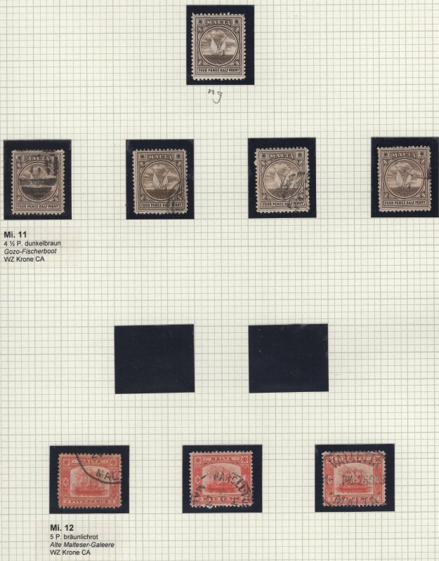 MOMEN: MALTA 1899-1901 MAINLY USED COLLECTION £340+ LOT #65453