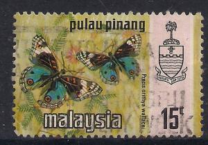 Malaysia PULAU PINANG 1971 15ct Butterflies .(E954 