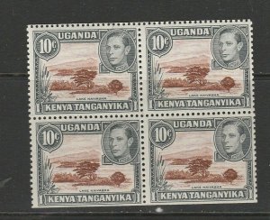 KUT GV1 1938/54 10c Brown & grey Booklet pane of 4 UM/MNH SG 136