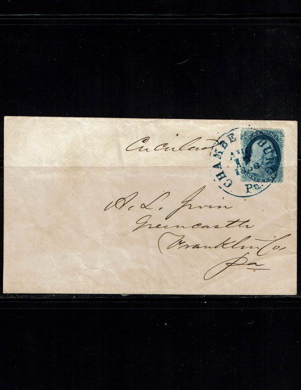 Scott #22 VF on cover. SCV - $500.00