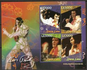 SIERRA LEONE SGMS4655 2009 ELVIS SHEETLET  MNH 