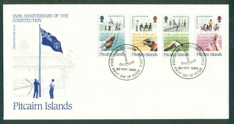 Pitcairn Is 1988 150th Anniv. Constitution FDC lot45782