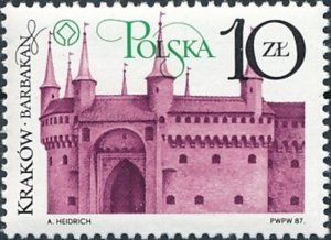 Poland 1987 MNH Stamps Scott 2809 UNESCO Cracow Monuments Restoration