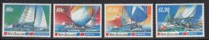 New Zealand 1987 MNH Scott #867-#870 Sailing Blue Water Classic Races