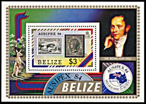 Belize 731, MNH, Ausipex '84 Stamp on Stamp souvenir sheet