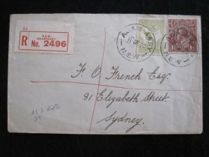 AUSTRALIA - COVER W/ # 5d-dieII; #24 - GENUINE POSTAL USE - CAT VAL 360.00