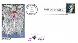 Pugh Designed/Painted Midnight Angel FDC...40 of Only 40 created!