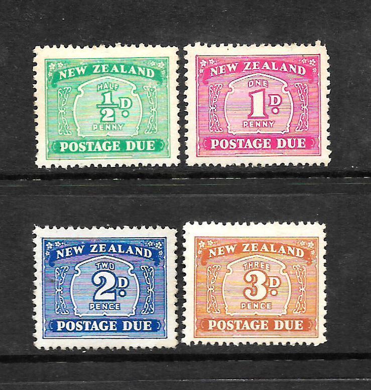 NEW ZEALAND  1939  POSTAGE DUE  SET 4  MNH/MH/MNG