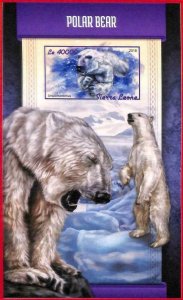 A4623 - SAW LION - ERROR IMPERF, souvenir sheet: 2018, polar bears-