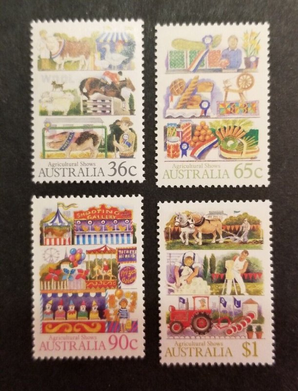 AUSTRALIA 1987 AGRICULTURAL SHOWS SET OF 4 Mint MNH OG Stamps z2437 