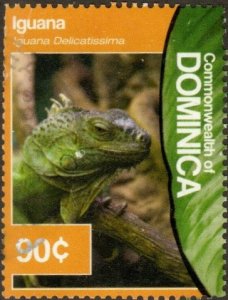 Dominica 2769 - Used - 90c Iguana (2011) (cv $0.90)