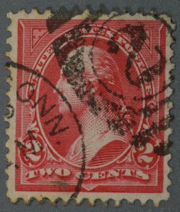 United States #252 Used VF/XF Good Color Place Cancel & Barred Oval w/ 2