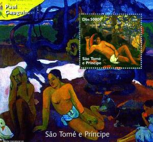 Sao Tome and Principe 2005 PAUL GAUGUIN Nudes Paintings s/s Perforated Mint (NH)