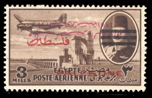 MOMEN: EGYPT SC #NC26 VAR. PALESTINE INVERTED SURCHARGE MINT OG NH LOTT #65797