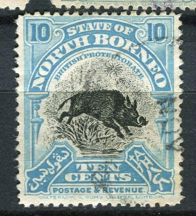 NORTH BORNEO; 1925 early Pictorial issue fine used 10c. value + Postal cancel