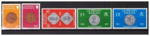 GUERNSEY - Coins Set Definitive, 5v High Values (1976) MNH