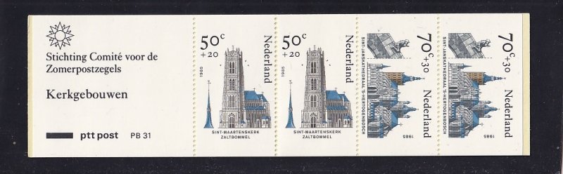 Netherlands  1985  MNH  booklet Cultural welfare  churches  PB31