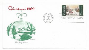 US 1384 (Me-5) 6c Christmas Scene on FDC Artmaster Cachet ECV $6.00