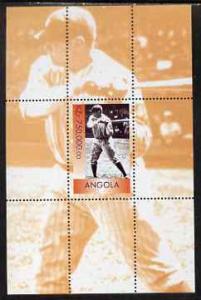 Angola 1999 Babe Ruth perf s/sheet unmounted mint