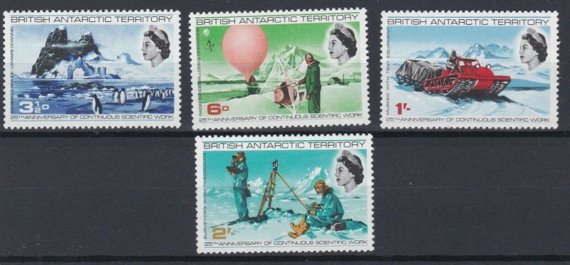 BRITISH ANTARCTIC TERRITORY 1969  SCIENTIFIC WORK   SET MH 