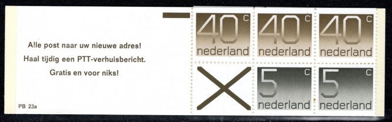 Netherlands Scott # 536d, mint nh, cpl. stamp booklet,  se-tenant