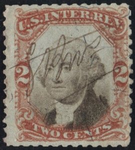 R135 2¢ Third Issue Documentary Stamp (1871) Used