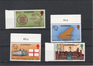 Guernsey 1974 - Centenary of the UPU - MNH Set - SG 114-117