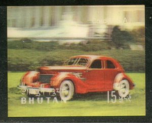 Bhutan 1971 Car Cord US Antique Automobiles Transport Exotica 3D Stamp MNH #780
