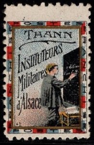 1914 WW One France Delandre Poster Stamp Thann Instituteurs Militaires d'...