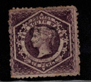 New South Wales Scott 40e used lightly canceled perf 12 stamp