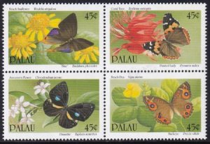 US 242-45 Trust Territories Palau NH VF Butterflies & Flowers