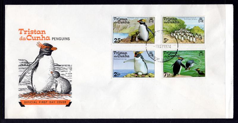 Tristan da Chuna 191-194 Penguins U/A FDC