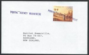 FIJI 1991 cover POSTAL AGENCY MUANIWSENI s/line cancel.....................50657