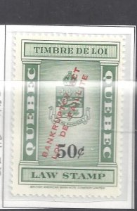 Canada VAN DAM QL118 VF MINT UN 50c GREEN QUEBEC BANCRUPTCY BS24017