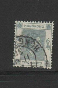 HONG KONG #155  1938  2c  KING GEORGE VI   F-VF  USED