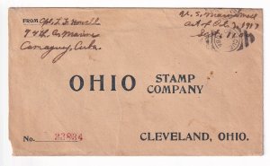 1917 USMC in Camaguey, Cuba to Cleveland, OH (N10121)