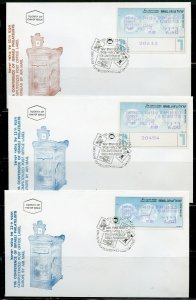 ISRAEL 1997 11th CON ISRAELI PJILATELISTS  SET ON  6 SPECIAL CANCEL SHOW COVERS