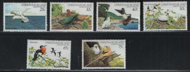 CHRISTMAS ISLAND 123-128   MNH   BIRDS