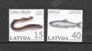 FISH - LATVIA #620-1 MNH